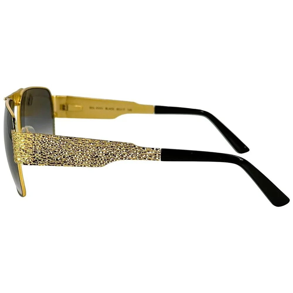 Goliath XXXV Mens Metal Sunglass Black 60-17 Gray Gradient Lenses Italy